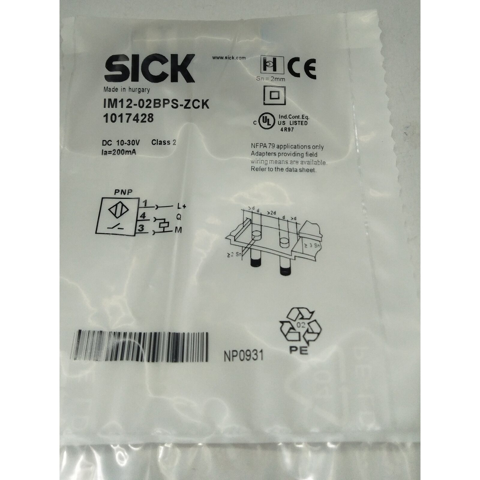 New One SICK IM12 02BPS ZCK 1017428 Proximity Sensor KOEEDAUTOMATION