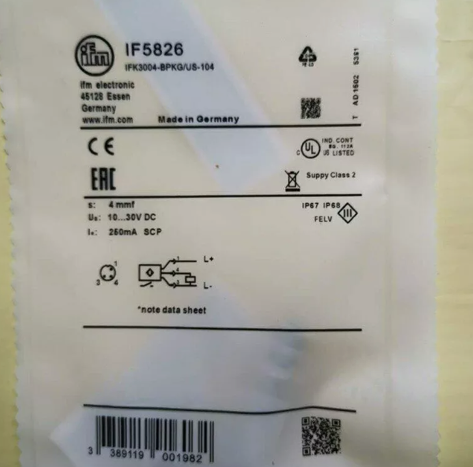 new IFM IF5826 Inductive Proximity Sensor - KOEEDAUTOMATION