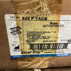 new Steel City 643 P TACB BRASS ACTIVATION KIT #101F127PR6*CO